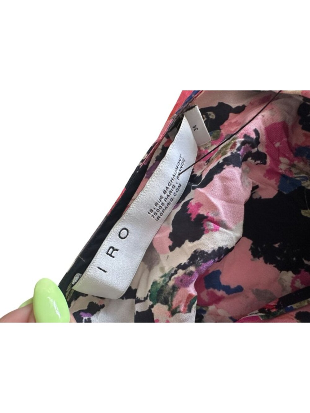 IRO Women's Pink Floral Wrap Dress Size 34 US XS - Picture 11 of 11
